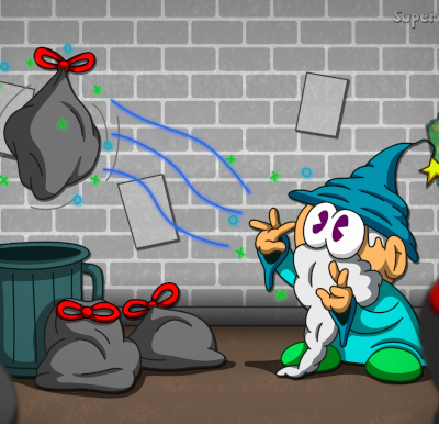 Magical Trash Collecting Wizard